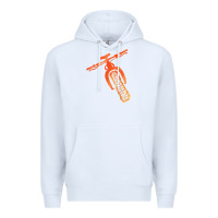 White fat bike mountain biking Premium Hoodie - linhVisuals