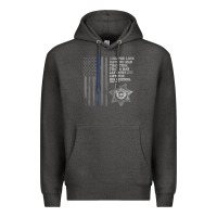 Charcoal Heather police in america correctional officer prayer Premium Hoodie - linhVisuals