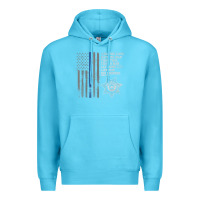 Ocean Blue police in america correctional officer prayer Premium Hoodie - linhVisuals