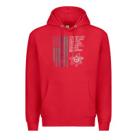 Red police in america correctional officer prayer Premium Hoodie - linhVisuals