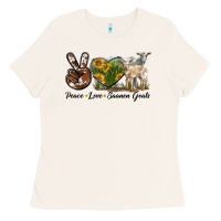 Bone Peace Love Saanen Goats Ladies Tee - LillyAllenDesigns