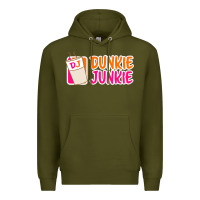 Army Green donut coffee lover dunkie junkie Premium Hoodie - linhVisuals