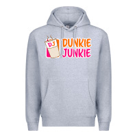 Heather Grey donut coffee lover dunkie junkie Premium Hoodie - linhVisuals