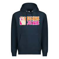 Navy donut coffee lover dunkie junkie Premium Hoodie - linhVisuals