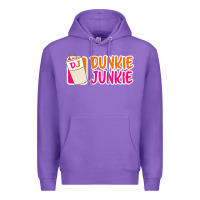 Purple donut coffee lover dunkie junkie Premium Hoodie - linhVisuals