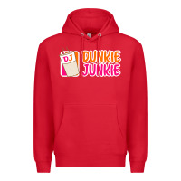 Red donut coffee lover dunkie junkie Premium Hoodie - linhVisuals