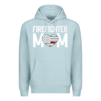 Blue Mist female firefighter mom thin red line flag firefighting premium Premium Hoodie - linhVisuals