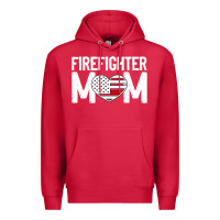 Cardinal female firefighter mom thin red line flag firefighting premium Premium Hoodie - linhVisuals