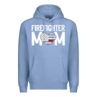 Colony Blue female firefighter mom thin red line flag firefighting premium Premium Hoodie - linhVisuals