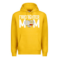Lemon female firefighter mom thin red line flag firefighting premium Premium Hoodie - linhVisuals