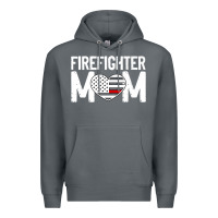 Rock female firefighter mom thin red line flag firefighting premium Premium Hoodie - linhVisuals