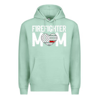 Seafoam female firefighter mom thin red line flag firefighting premium Premium Hoodie - linhVisuals
