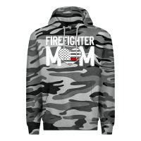 Slate Camo female firefighter mom thin red line flag firefighting premium Premium Hoodie - linhVisuals