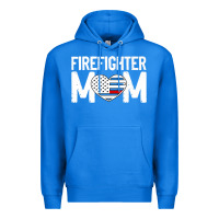 True Royal female firefighter mom thin red line flag firefighting premium Premium Hoodie - linhVisuals