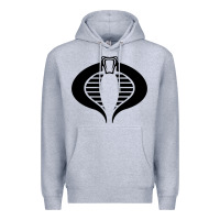 Heather Grey Gi Joe Cobra Vintage Premium Hoodie - linhVisuals
