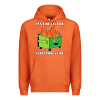 Carrot dumpster fire its fine im fine Premium Hoodie - linhVisuals