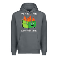 Rock dumpster fire its fine im fine Premium Hoodie - linhVisuals
