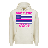 Oatmeal Heather NICKI BACK THE BARBZ Premium Hoodie - linhVisuals