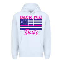 White NICKI BACK THE BARBZ Premium Hoodie - linhVisuals