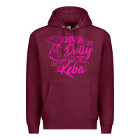 Burgundy Reba Mcentire Diva Like Dolly Rebel Like Reba Premium Hoodie - linhVisuals