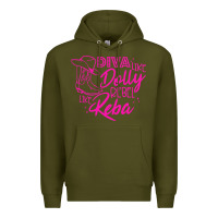 Army Green Reba Mcentire Diva Like Dolly Rebel Like Reba Premium Hoodie - linhVisuals
