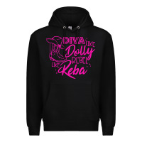 Black Reba Mcentire Diva Like Dolly Rebel Like Reba Premium Hoodie - linhVisuals