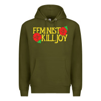 Army Green feminist killjoy retro women woman Premium Hoodie - linhVisuals