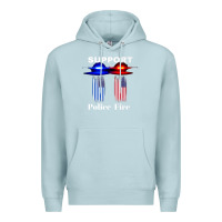 Blue Mist support our police & fire departments   1st responders premium Premium Hoodie - linhVisuals