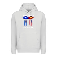 Dove Grey support our police & fire departments   1st responders premium Premium Hoodie - linhVisuals