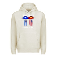 Oatmeal Heather support our police & fire departments   1st responders premium Premium Hoodie - linhVisuals