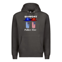 Smoke support our police & fire departments   1st responders premium Premium Hoodie - linhVisuals