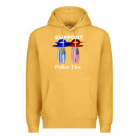 Mustard support our police & fire departments   1st responders premium Premium Hoodie - linhVisuals
