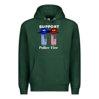 Sports Green support our police & fire departments   1st responders premium Premium Hoodie - linhVisuals