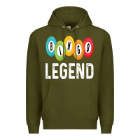 Army Green funny bingo legend bingo balls game Premium Hoodie - linhVisuals