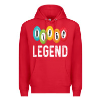 Red funny bingo legend bingo balls game Premium Hoodie - linhVisuals
