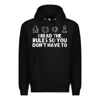 Black funny board game lovers gamers players Premium Hoodie - linhVisuals