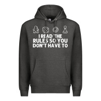 Charcoal Heather funny board game lovers gamers players Premium Hoodie - linhVisuals