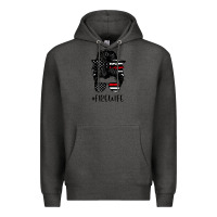 Charcoal Heather fire wife messy bun firefighter wife thin red line husband Premium Hoodie - linhVisuals