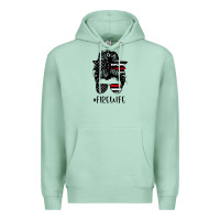 Seafoam fire wife messy bun firefighter wife thin red line husband Premium Hoodie - linhVisuals