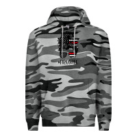 Slate Camo fire wife messy bun firefighter wife thin red line husband Premium Hoodie - linhVisuals