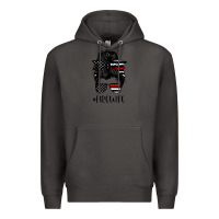 Smoke fire wife messy bun firefighter wife thin red line husband Premium Hoodie - linhVisuals