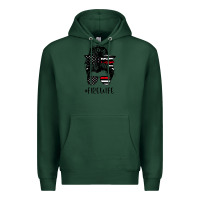 Sports Green fire wife messy bun firefighter wife thin red line husband Premium Hoodie - linhVisuals