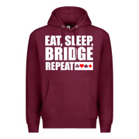 Burgundy funny bridge card game lover bridge Premium Hoodie - linhVisuals