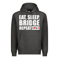 Charcoal Heather funny bridge card game lover bridge Premium Hoodie - linhVisuals