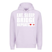Lilac funny bridge card game lover bridge Premium Hoodie - linhVisuals