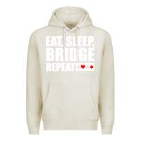 Oatmeal Heather funny bridge card game lover bridge Premium Hoodie - linhVisuals