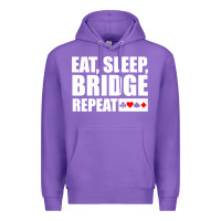 Purple funny bridge card game lover bridge Premium Hoodie - linhVisuals