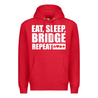 Red funny bridge card game lover bridge Premium Hoodie - linhVisuals