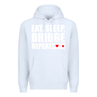 White funny bridge card game lover bridge Premium Hoodie - linhVisuals