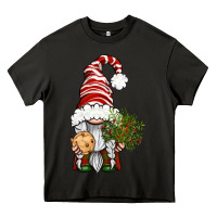 Asphalt Christmas Gnome With Cookie Heavy Core Tee - BundleAndBundleShop